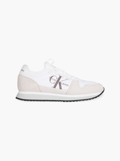 Calvin Klein Cipők HU043148 | Calvin Klein Suede Férfi Sportcipő Világos Fehér
